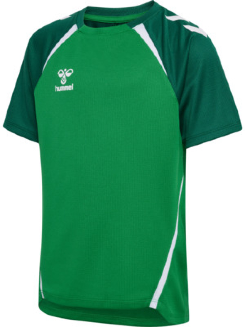 Hummel hmlLEAD 2.0 JERSEY S/S KIDS jelly bean/evergreen