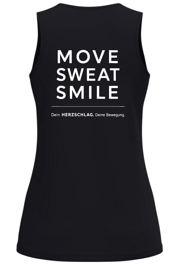 Herzschlag bewegt Tanktop One schwarz Damen