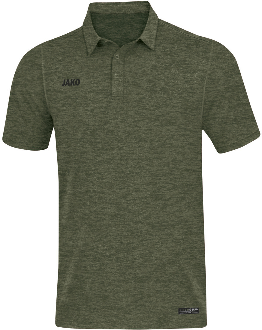 Jako Premium Basics Polo khaki meliert