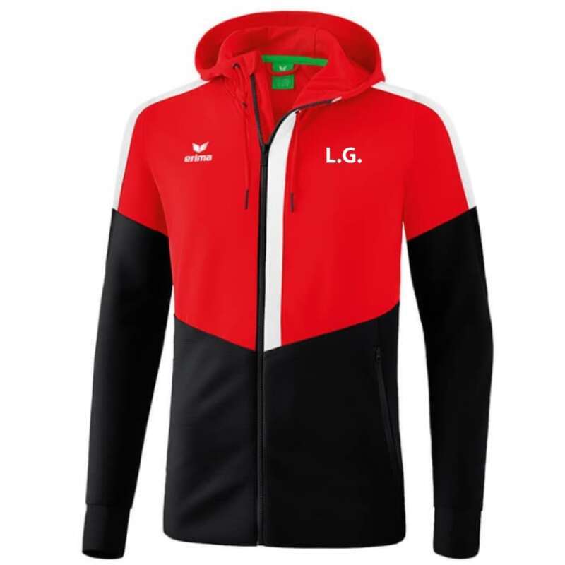 LG Braunschweig Erima Herren Squad Hoodie rot-schwarz