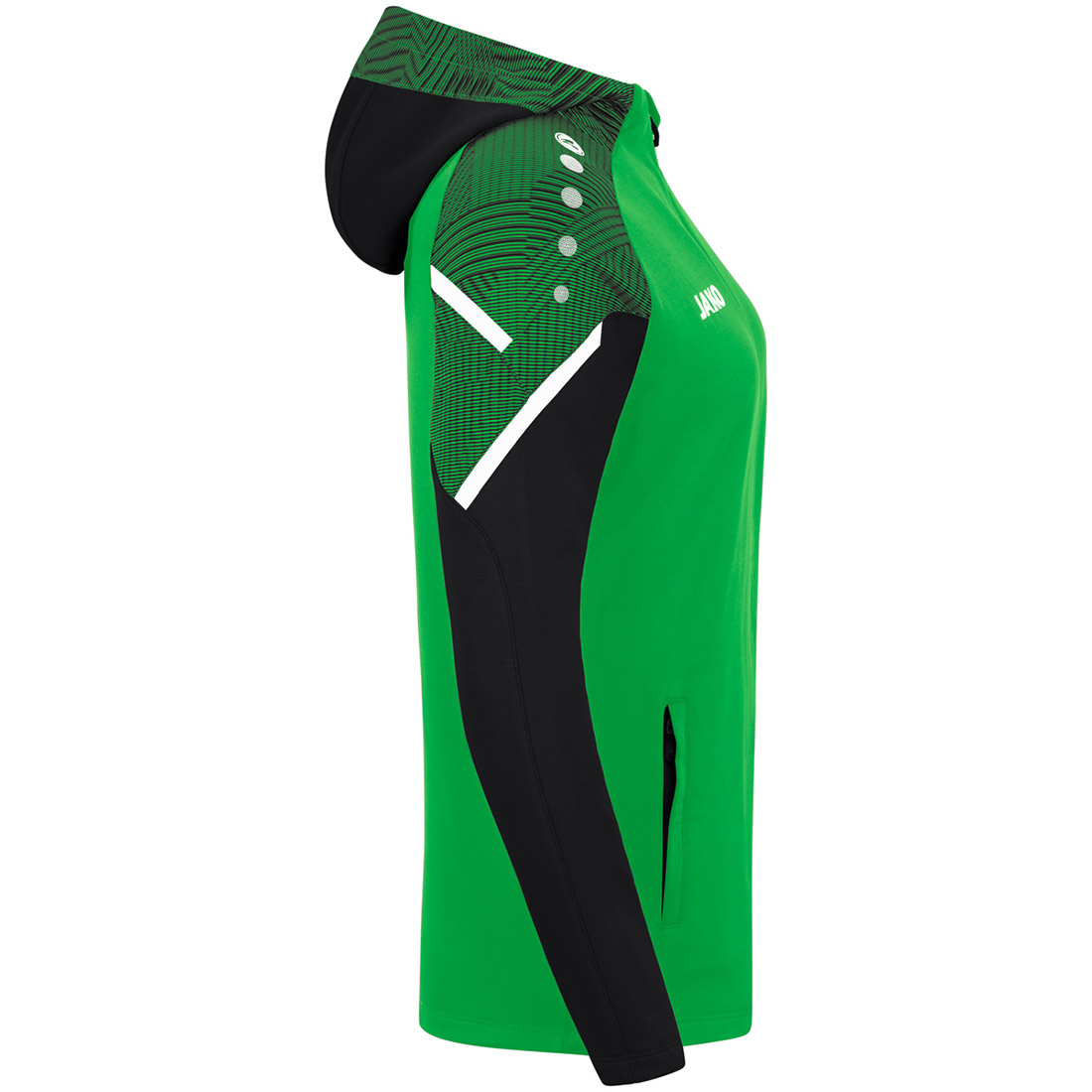 Jako Damen Kapuzenjacke Performance grün-schwarz