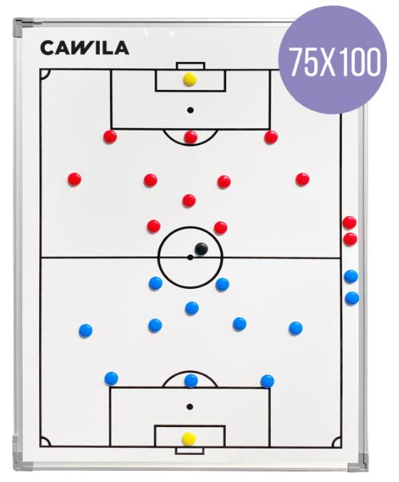 Cawila Taktiktafel Fussball inkl. Tasche| Size: 60 x 90 cm Weiss
