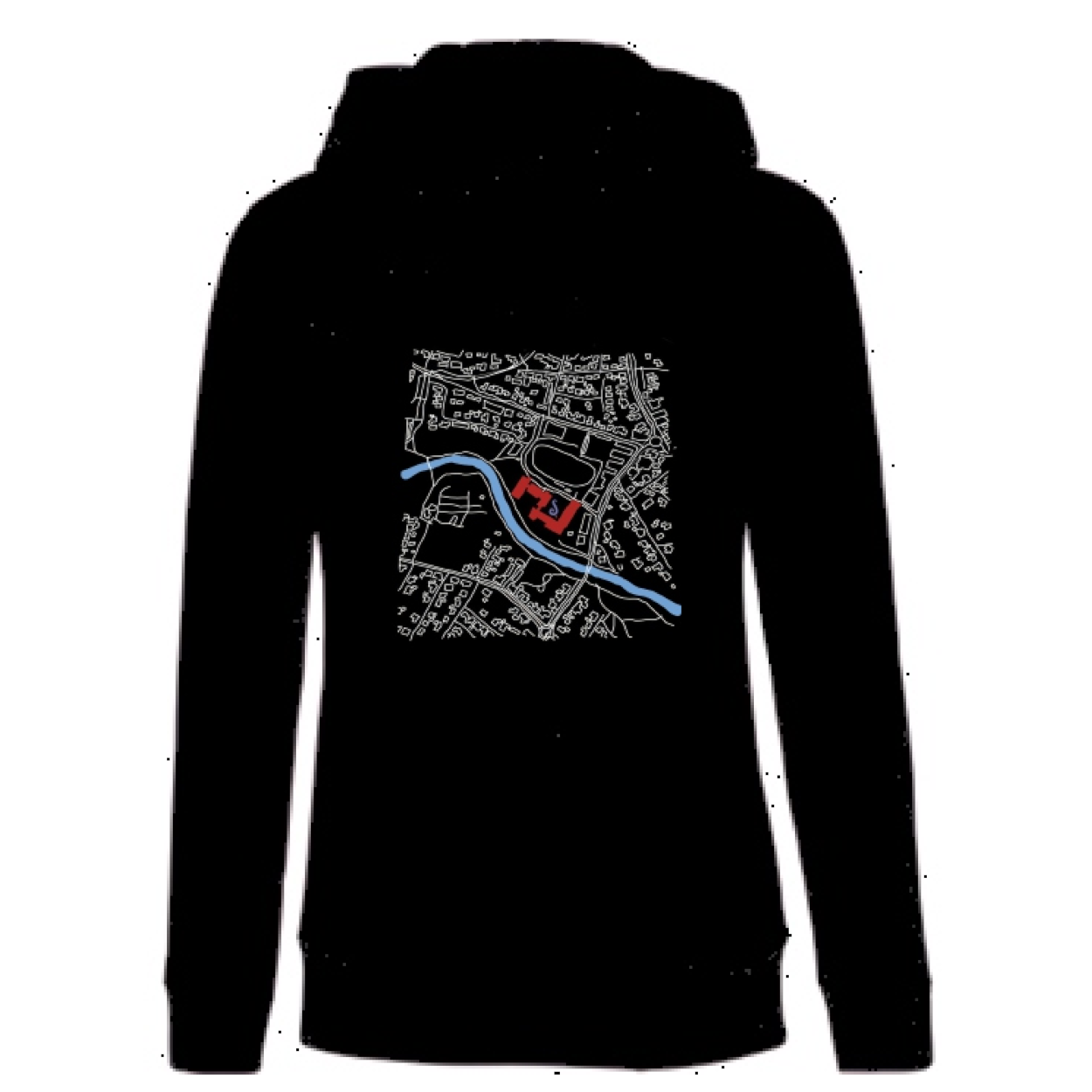 Sekundarschule Vreden Damen Premium Hooded Sweat Jacke Schwarz Berkel Logo