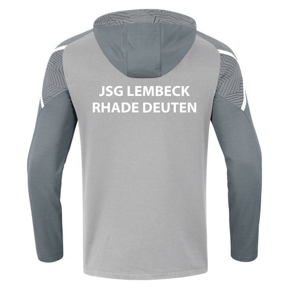 JSG Lembeck Rhade Deuten Performance Kapuzensweat grau-weiß