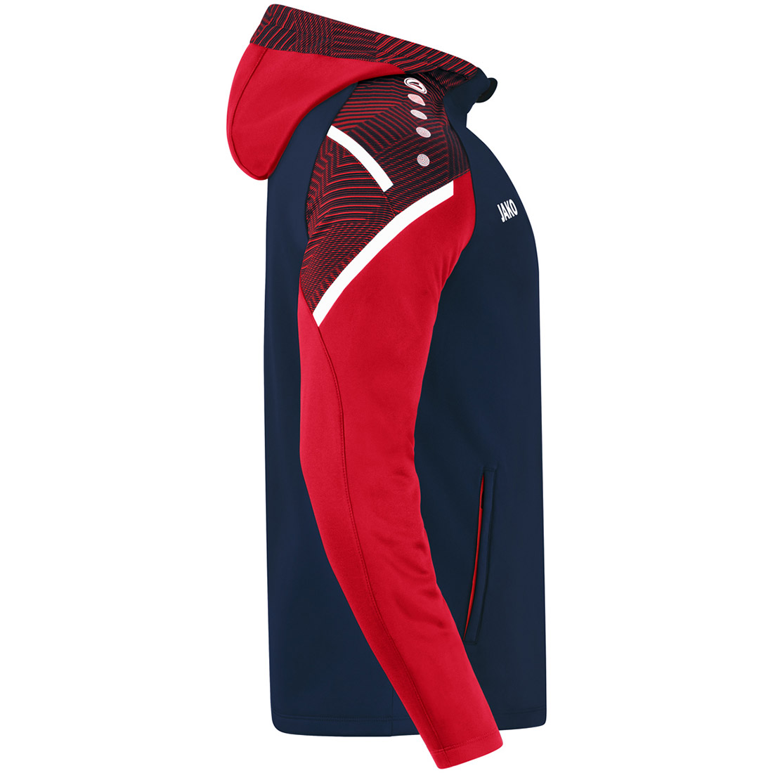 Jako Herren Kapuzenjacke Performance blau-rot