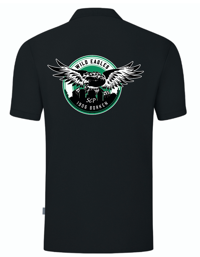 Wild Eagles Borken Polo Organic schwarz