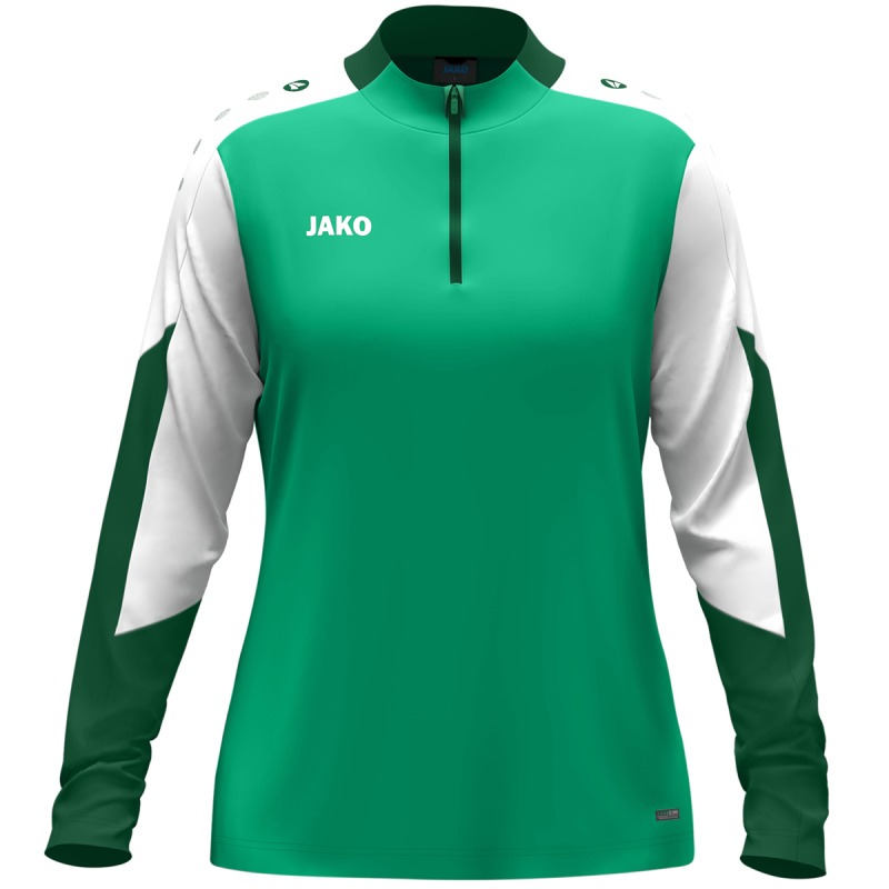 Jako Damen Ziptop Dynamic Damen grün-weiß-dunkelgrün