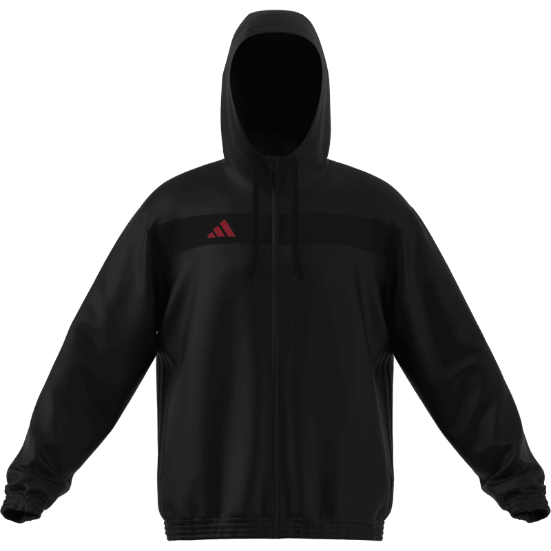 Adidas Full-Zip Hoodie Tiro 25 Essentials black-better scarlet