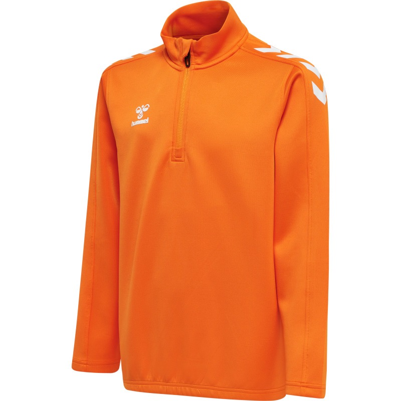 Hummel Hmlcore XK Half Zip Poly Sweat Kids orange tiger