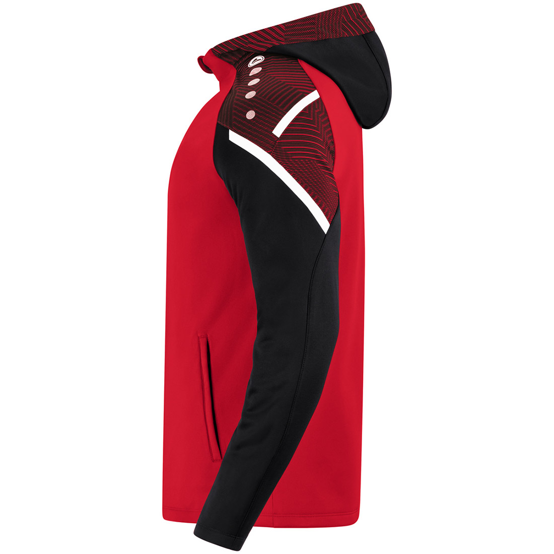 Jako Herren Kapuzenjacke Performance rot-schwarz