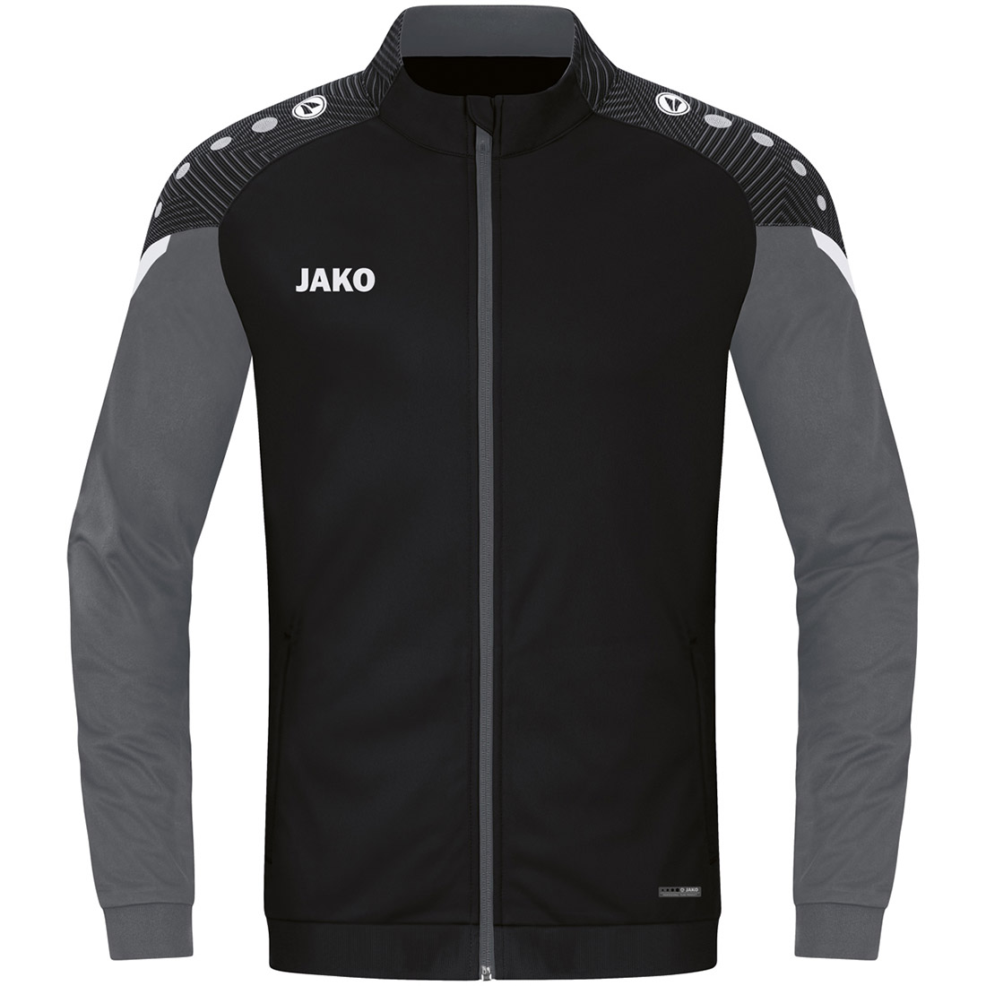 Jako Kinder Polyesterjacke Performance schwarz-grau