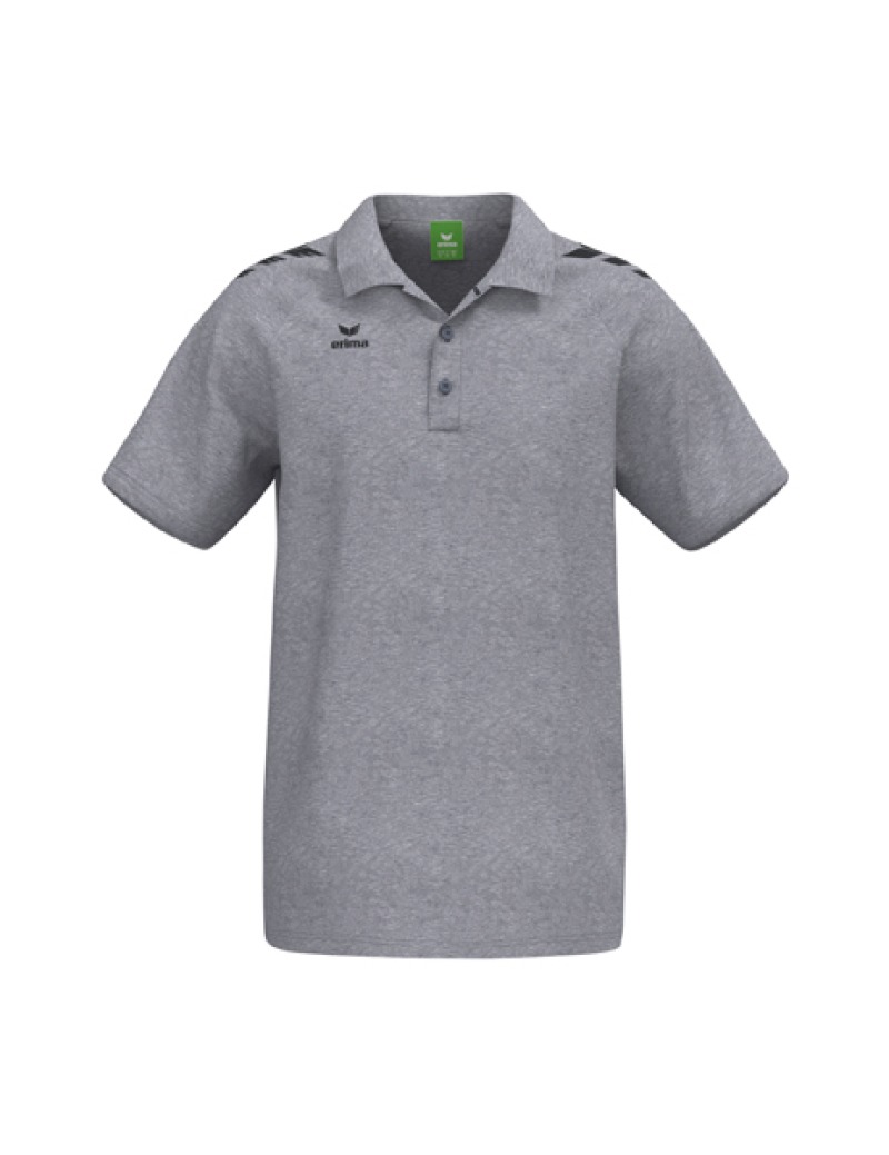 Erima CMPT 3 Wings Poloshirt grau melange/schwarz