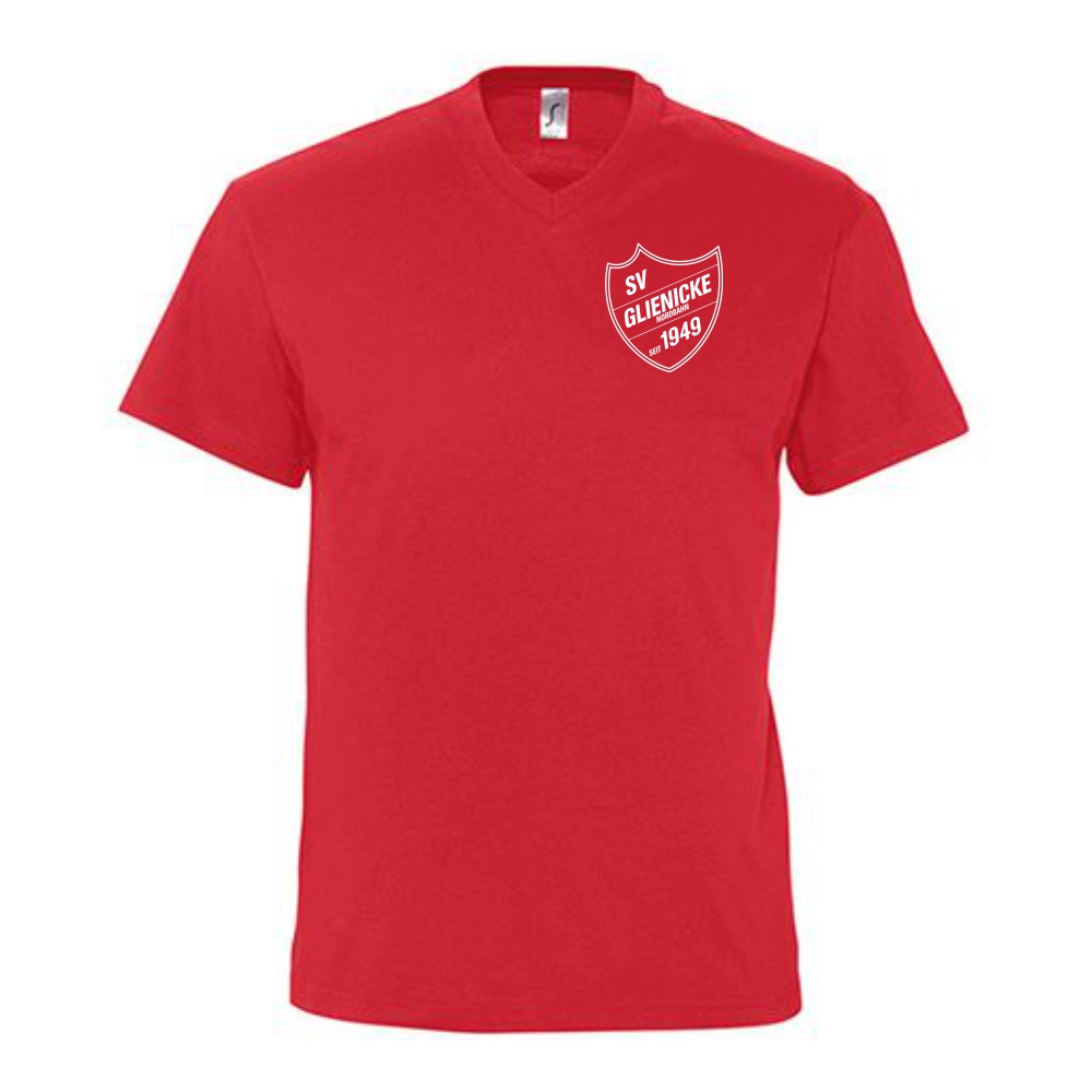 SV Glienicke SOLs Unisex V-Neck T-Shirt rot