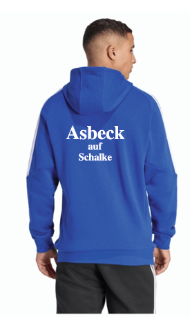 S04 Fanclub Asbeck auf Schalke Fullzip Hoodie Tiro 26 blau