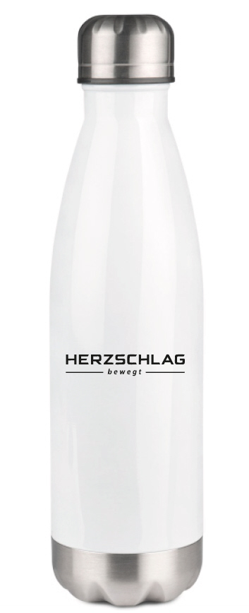 Herzschlag bewegt Thermoflasche