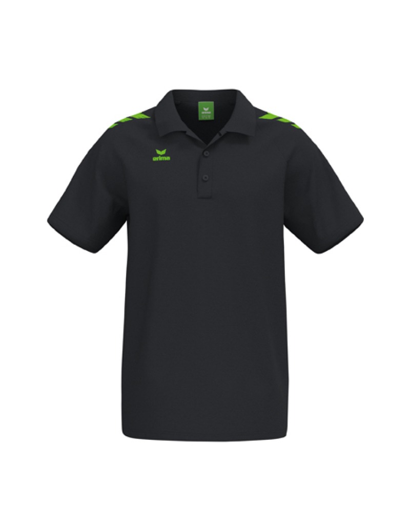 Erima CMPT 3 Wings Poloshirt schwarz/green gecko