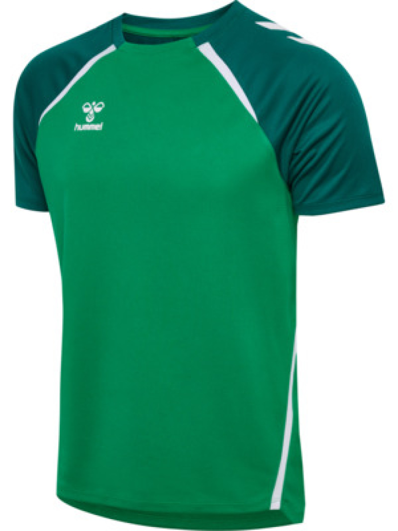 Hummel hmlLEAD 2.0 JERSEY S/S jelly bean/evergreen