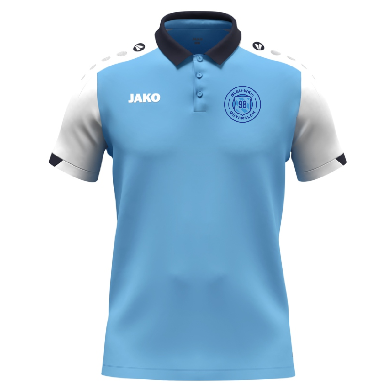 Blau-Weiß 98 Gütersloh Damen Polo Shirt Dynamic hellblau-weiß