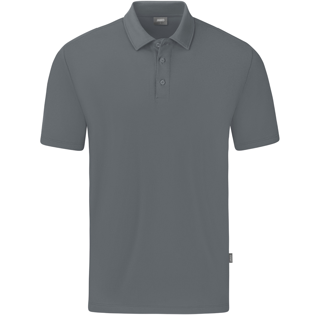 Jako Polo Organic Stretch steingrau