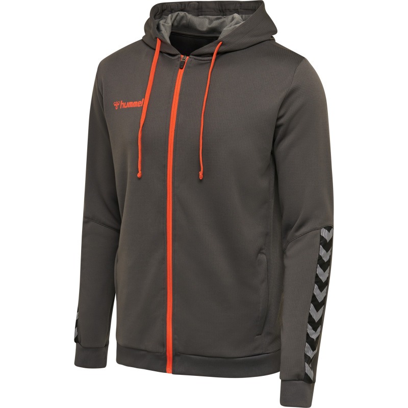 Hummel Hmlauthentic 24 Poly Zip Hoodie asphalt