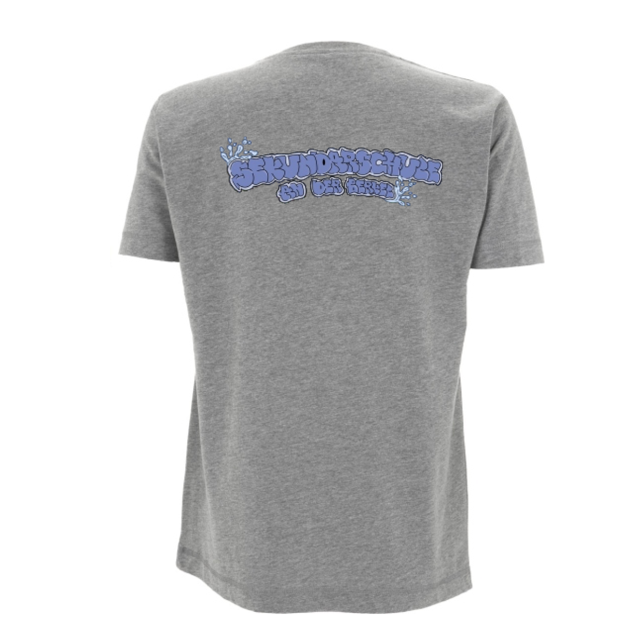 Sekundarschule Vreden Herren Regular Premium T-Shirt Grau Meliert Splash Logo