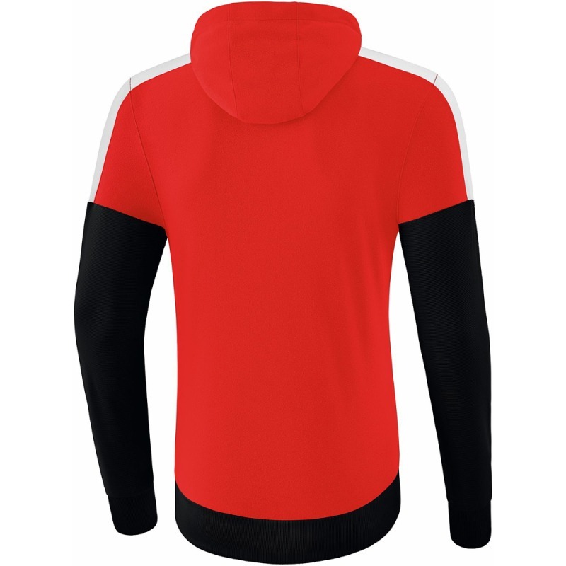 Erima Kinder Hoodie Squad rot-schwarz-weiß