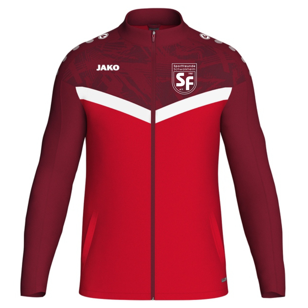 SF Schwaikheim Jako Polyesterjacke Iconic rot/weinrot