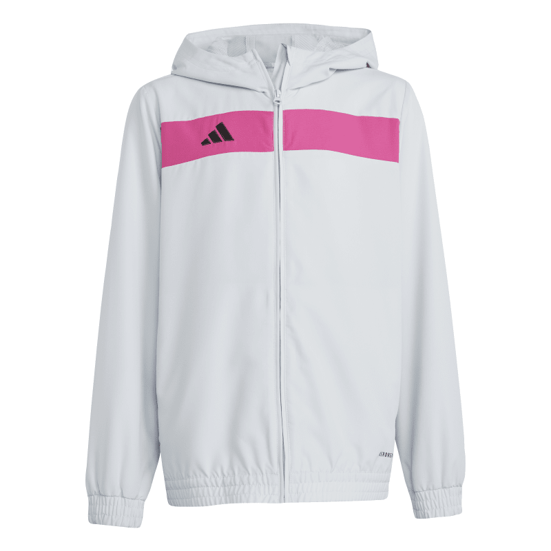 Adidas Kinder Full-Zip Hoodie Tiro 25 Essentials clear grey-real magenta