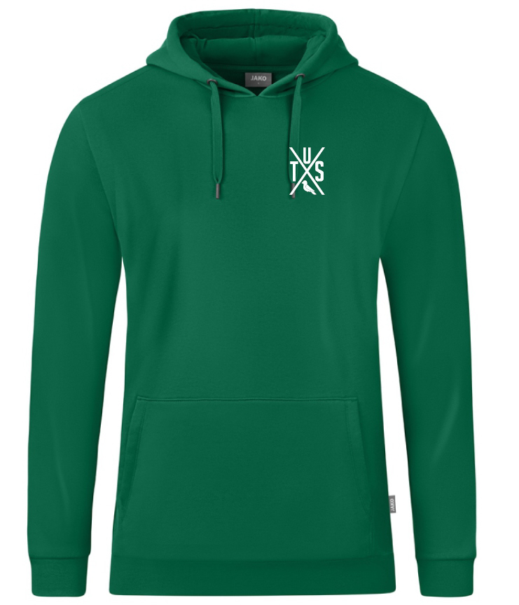 TuS Velen Hoodie Organic inkl. TusX Wappen Herz grün