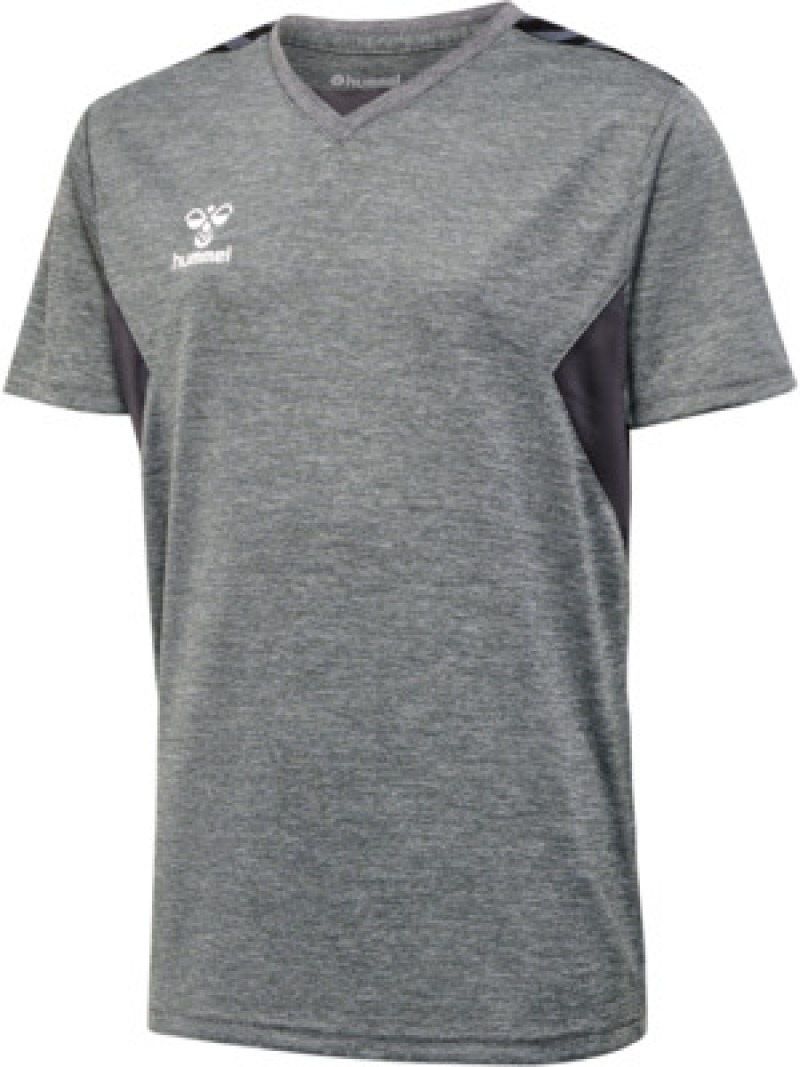 Hummel Hmlauthentic 24 PL Kinder Jersey S/S grau