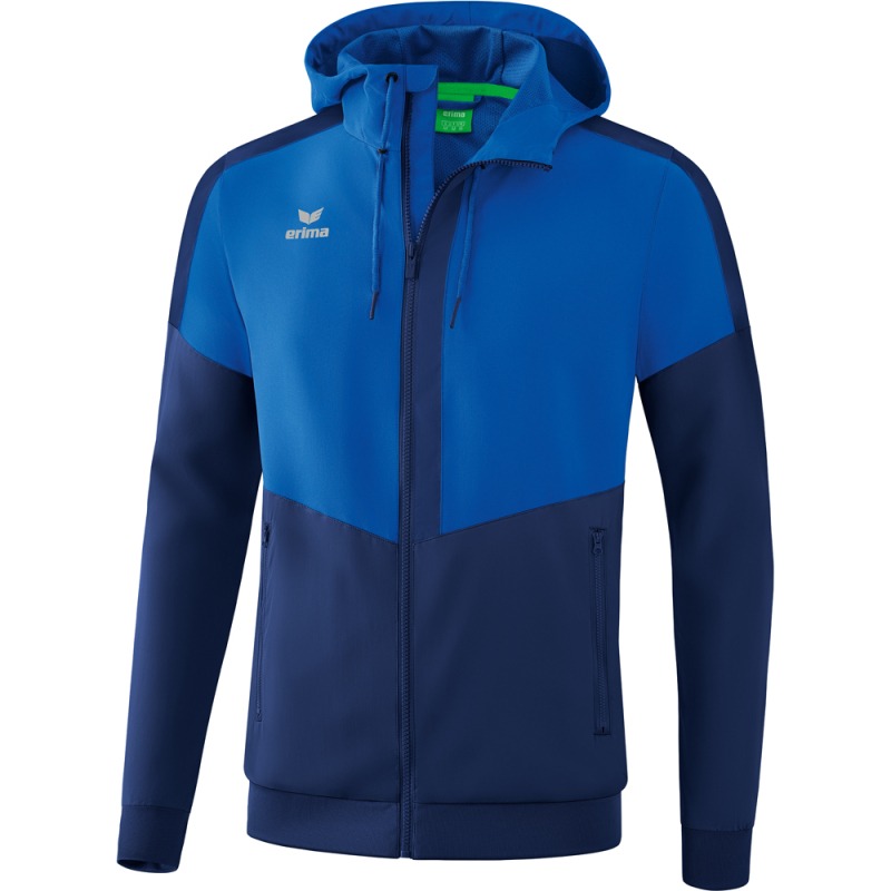 Erima Herren Tracktop Jacke mit Kapuze Squad blau