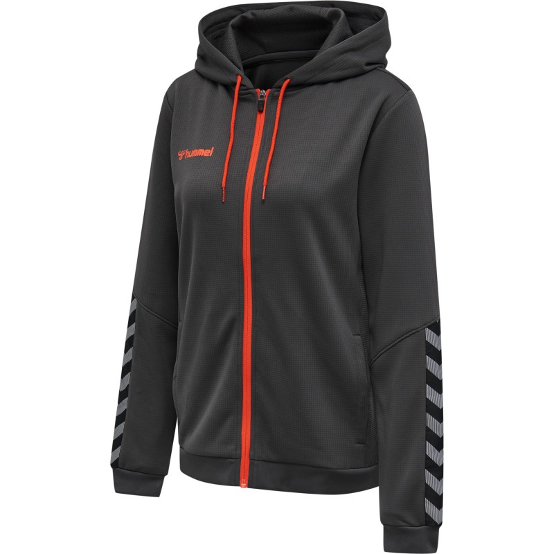 Hummel Hmlauthentic 24 Poly Zip Hoodie Woman asphalt