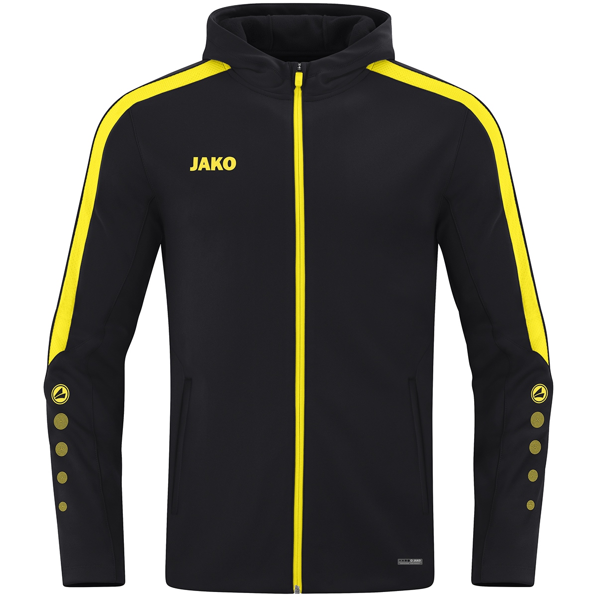 Jako Damen Kapuzenjacke Power schwarz/citro