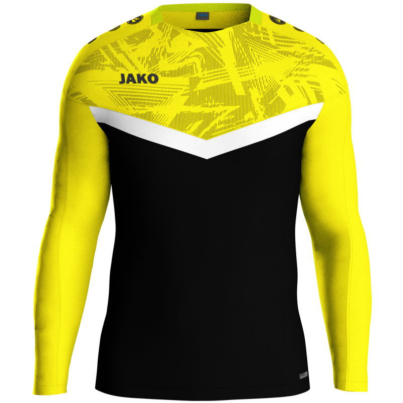 Jako  Sweat Iconic schwarz/soft yellow