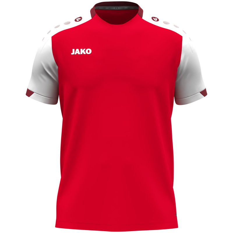 Jako T-Shirt Dynamic rot-weiß-dunkelrot