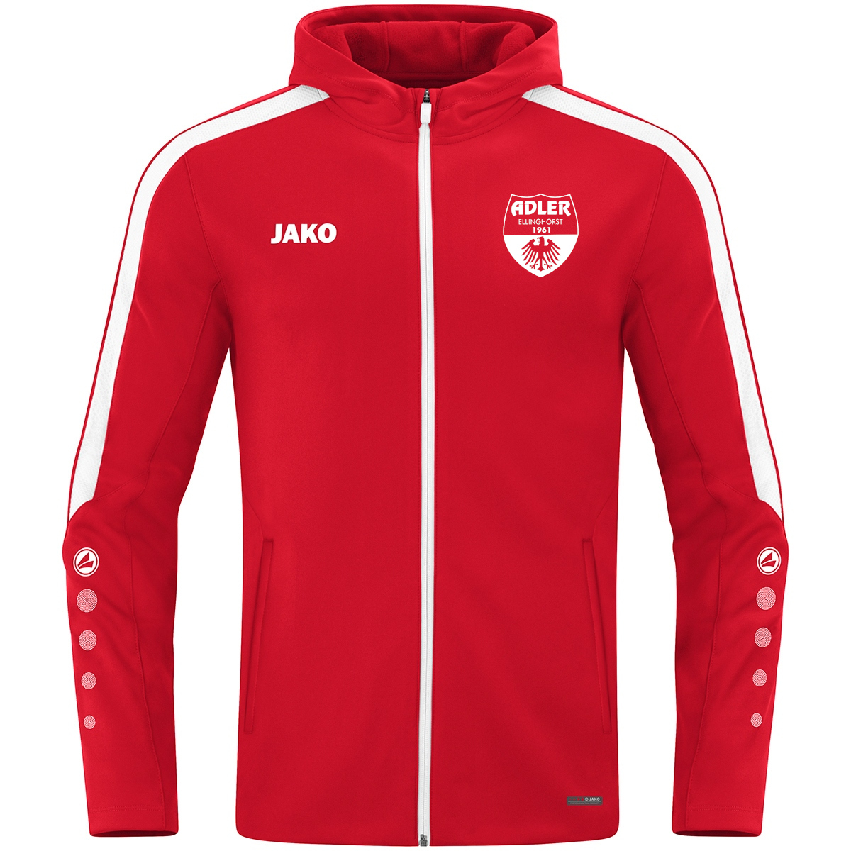 Adler Ellinghorst Damen Kapuzenjacke Power rot-weiß