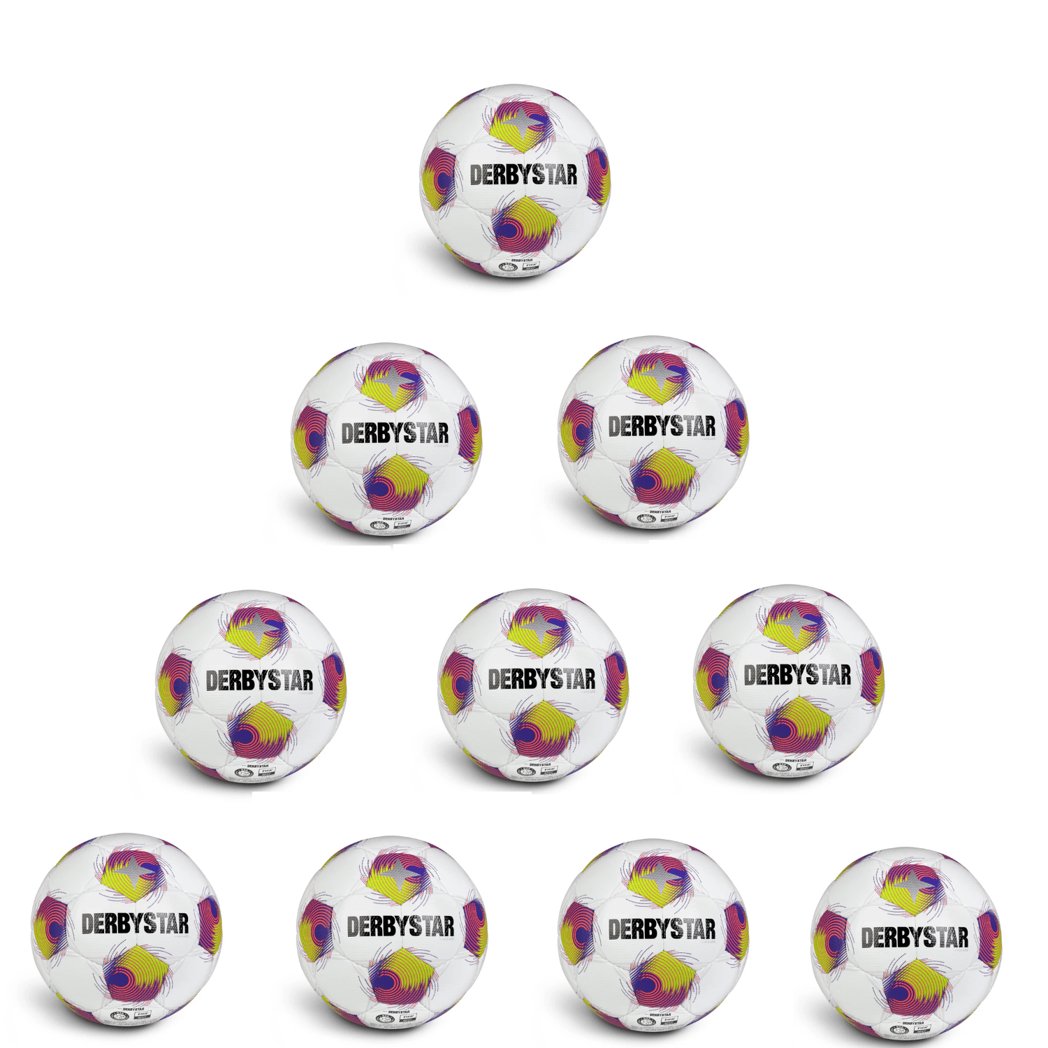 Derbystar Ballpaket 10 x Atmos APS v25 weiss rot gruen | Größe 5