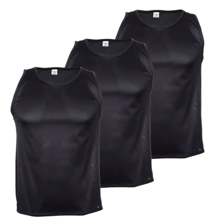 Cawila Trainingsleibchen BIB Kennzeichnungshemden | 3er Set schwarz