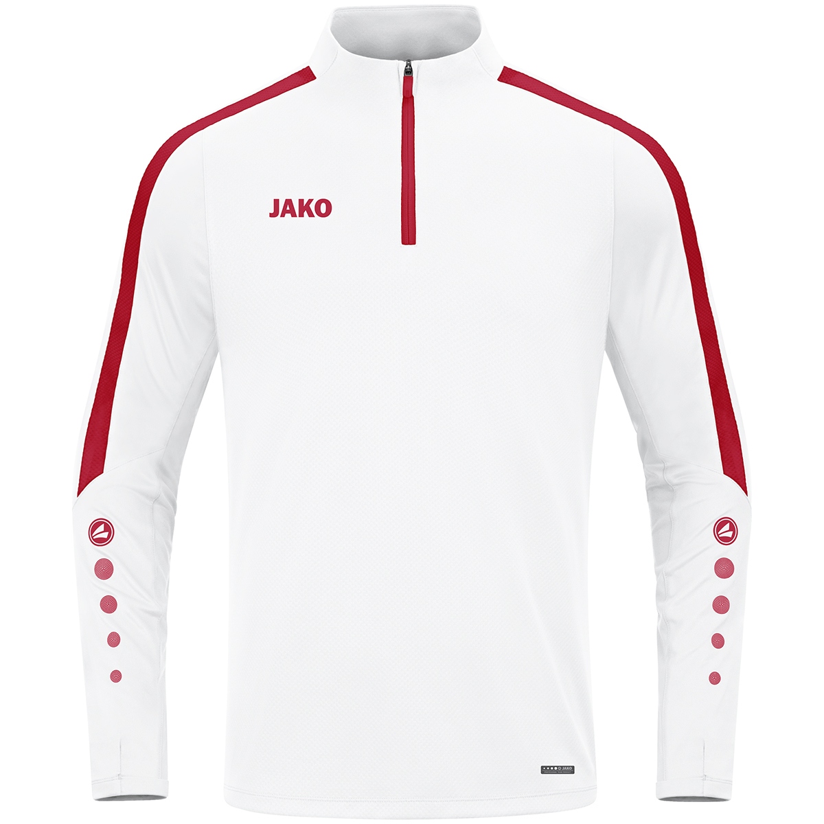 Jako Herren Ziptop Power weiß/rot