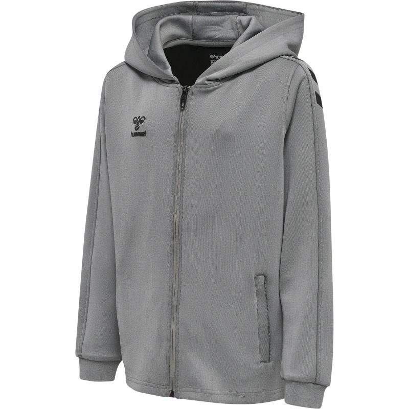 Hummel Hmlcore XK Poly Zip Hood Sweat Kids grey melange