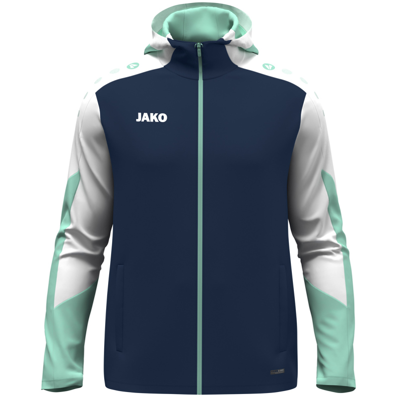 Jako Kapuzenjacke Dynamic marine-weiß-minze