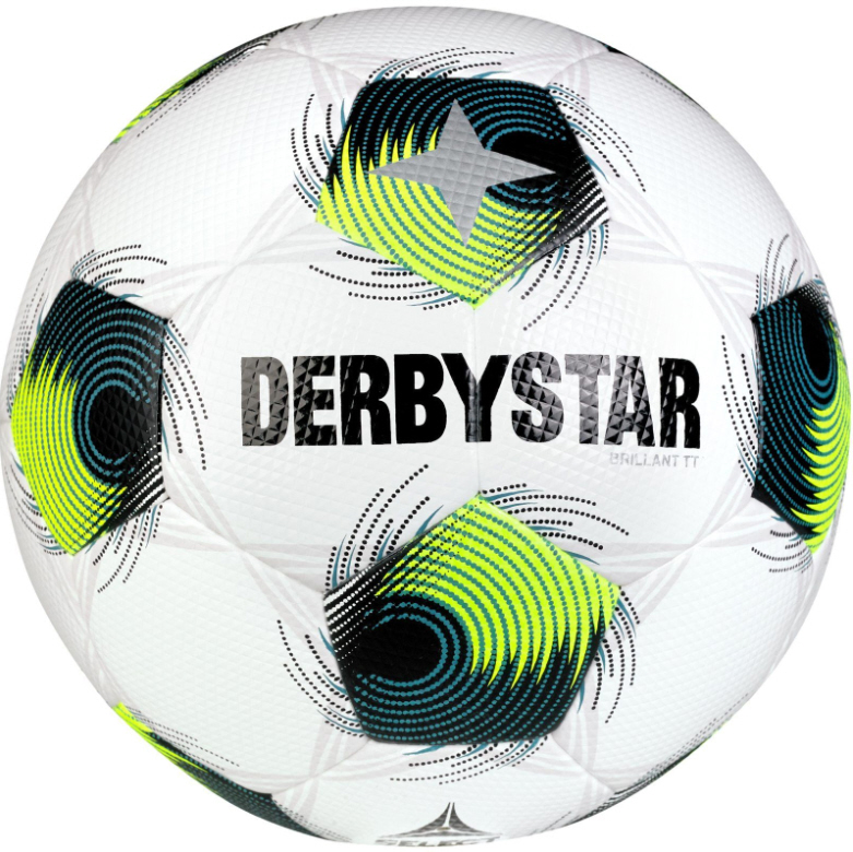 Derbystar Trainingsball Brillant TT DB v26 weiß/grün/gelb | Größe 5