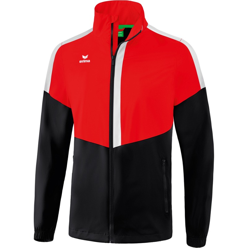Erima Kinder Allwetterjacke Squad rot-schwarz-weiß