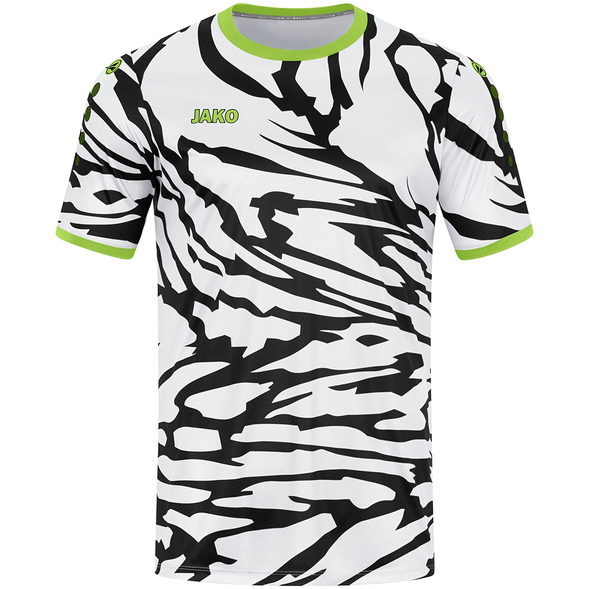Jako Kinder Trikot Animal weiß/schwarz/neongrün