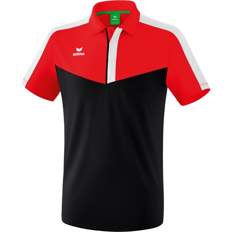 Erima Herren Poloshirt Squad rot-schwarz-weiß