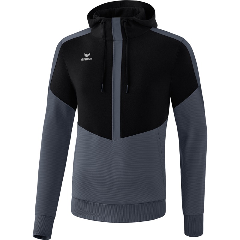 Erima Kinder Hoodie Squad schwarz-grau