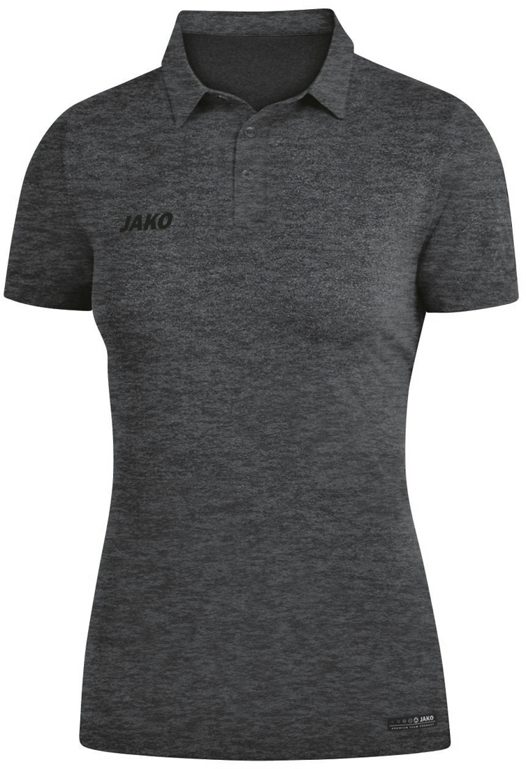 Jako Premium Basics Polo anthrazit meliert