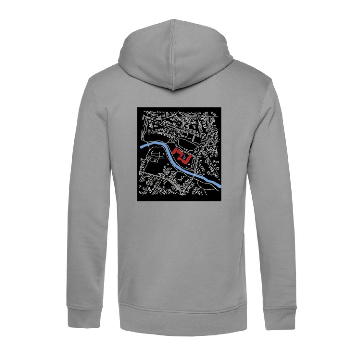 Sekundarschule Vreden Herren Hooded Sweat Hellgrau Berkel Logo