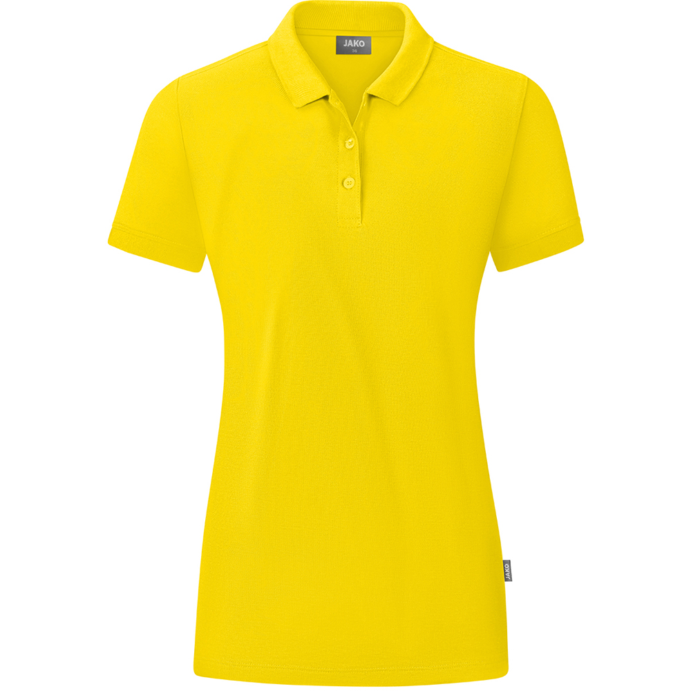 Jako Damen Polo Organic gelb