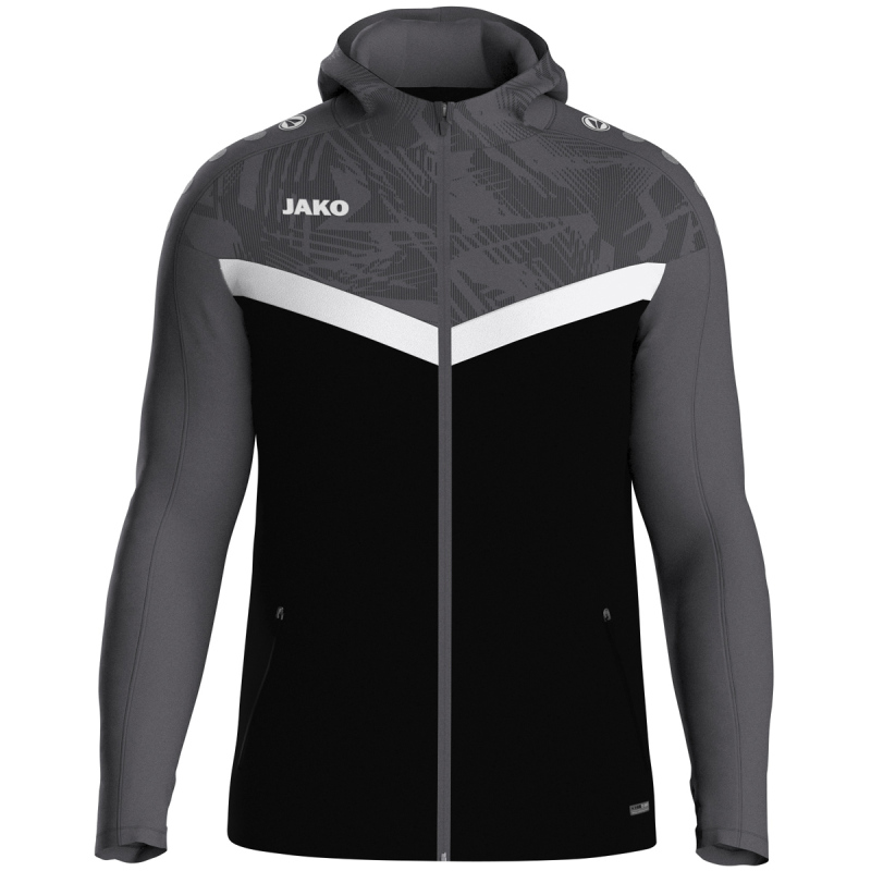 Jako  Kapuzenjacke Iconic  schwarz/anthrazit